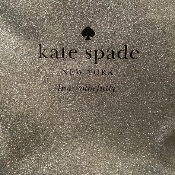 *SOLD* Kate Spade Silver Glitter Tote - Picture 6 of 11
